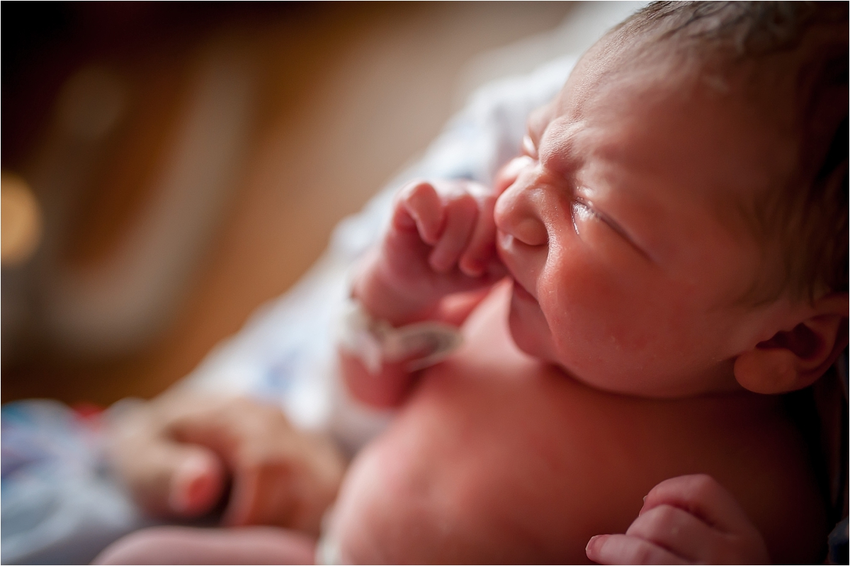 Newborn baby after delivery